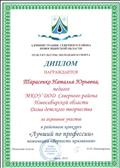 Диплом за активное участие в районном конкурсе "Лучший по профессии" июль 2012.